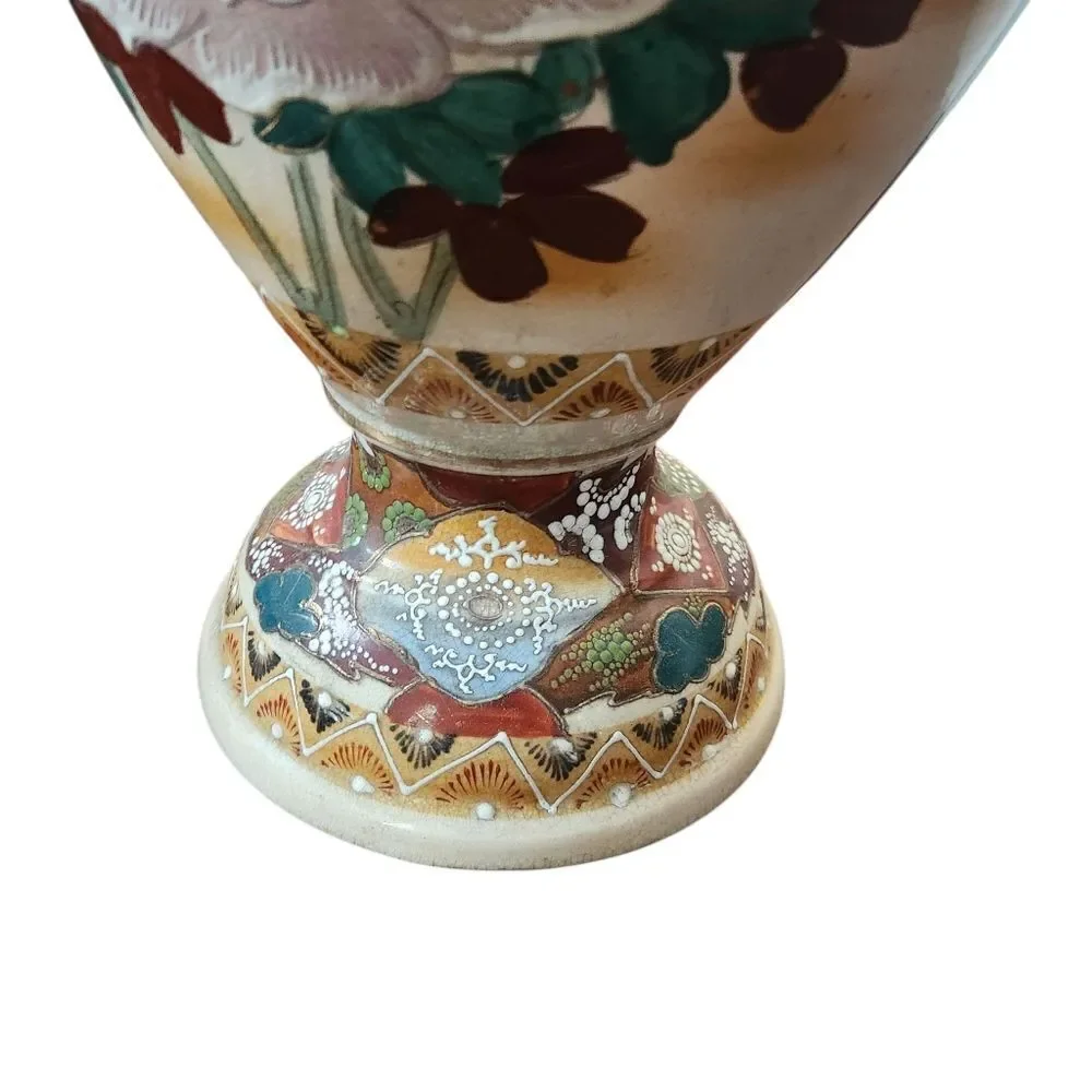 Chinese Vase Famille Rose 24 Inches Floral Human Figure Hand Painted 19th Cent.